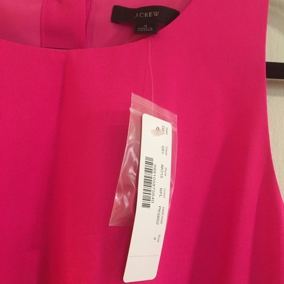 JCrew Flamingo Pink Button-Back Dress- Size 4, NWT - Picture 3 of 3